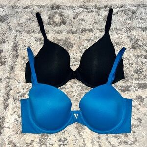 Victoria's Secret Black & Blue Bra Duo